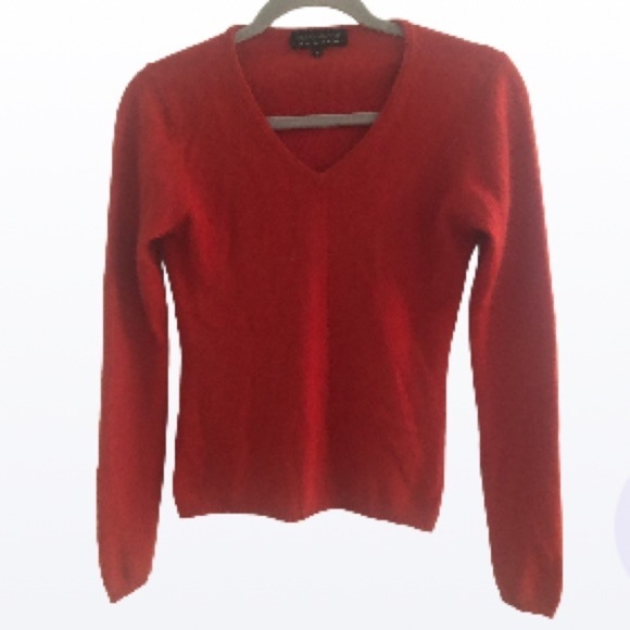 PURE  Cashmere V Neck Pullover Sweater size small - Picture 1 of 13